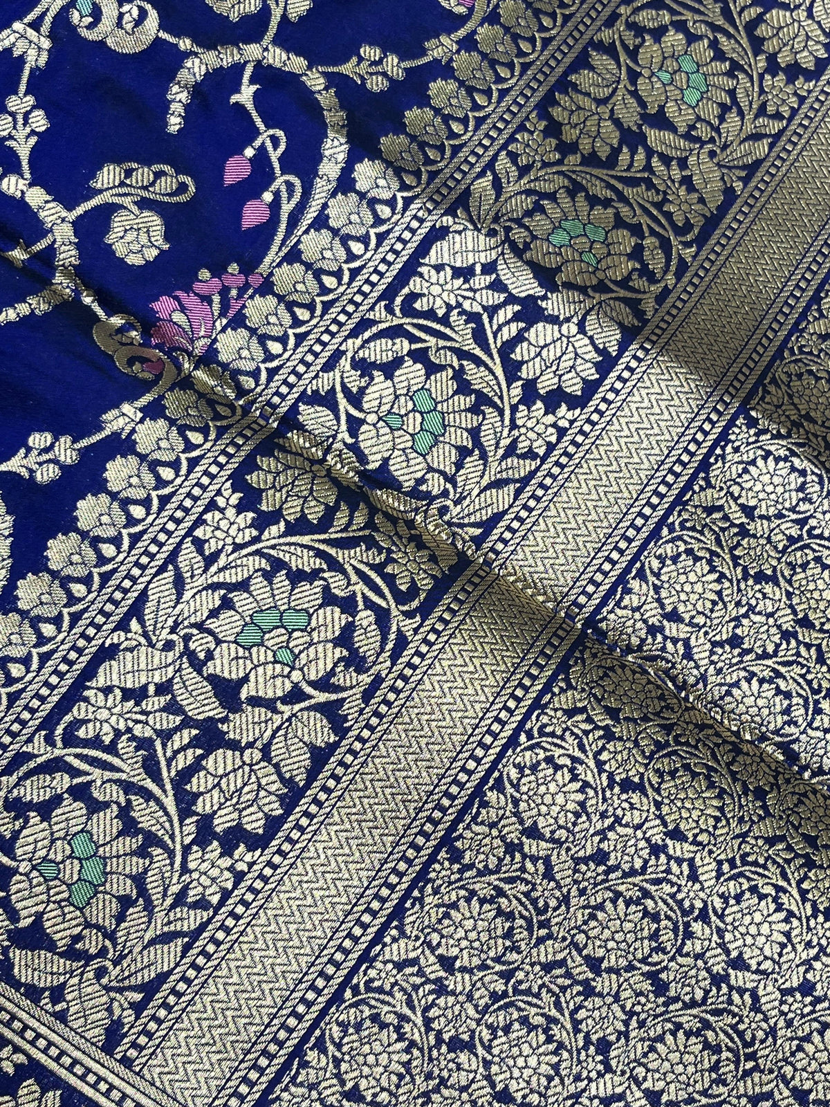 ROYAL BLUE SILK PURE HANDLOOM BANARASI SAREE