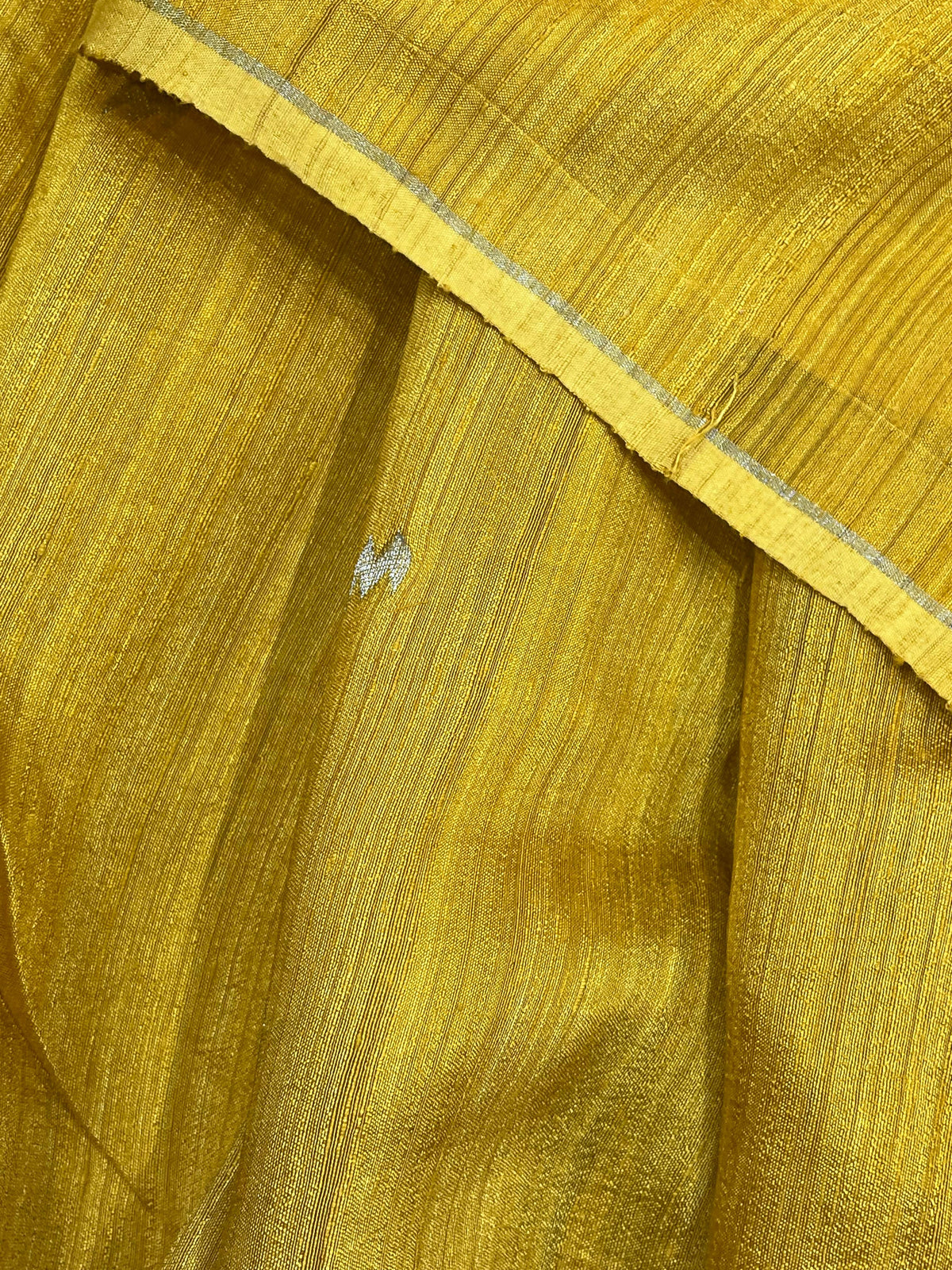 MUSTARD YELLOW PURE HANDLOOM TASSAR SAREE