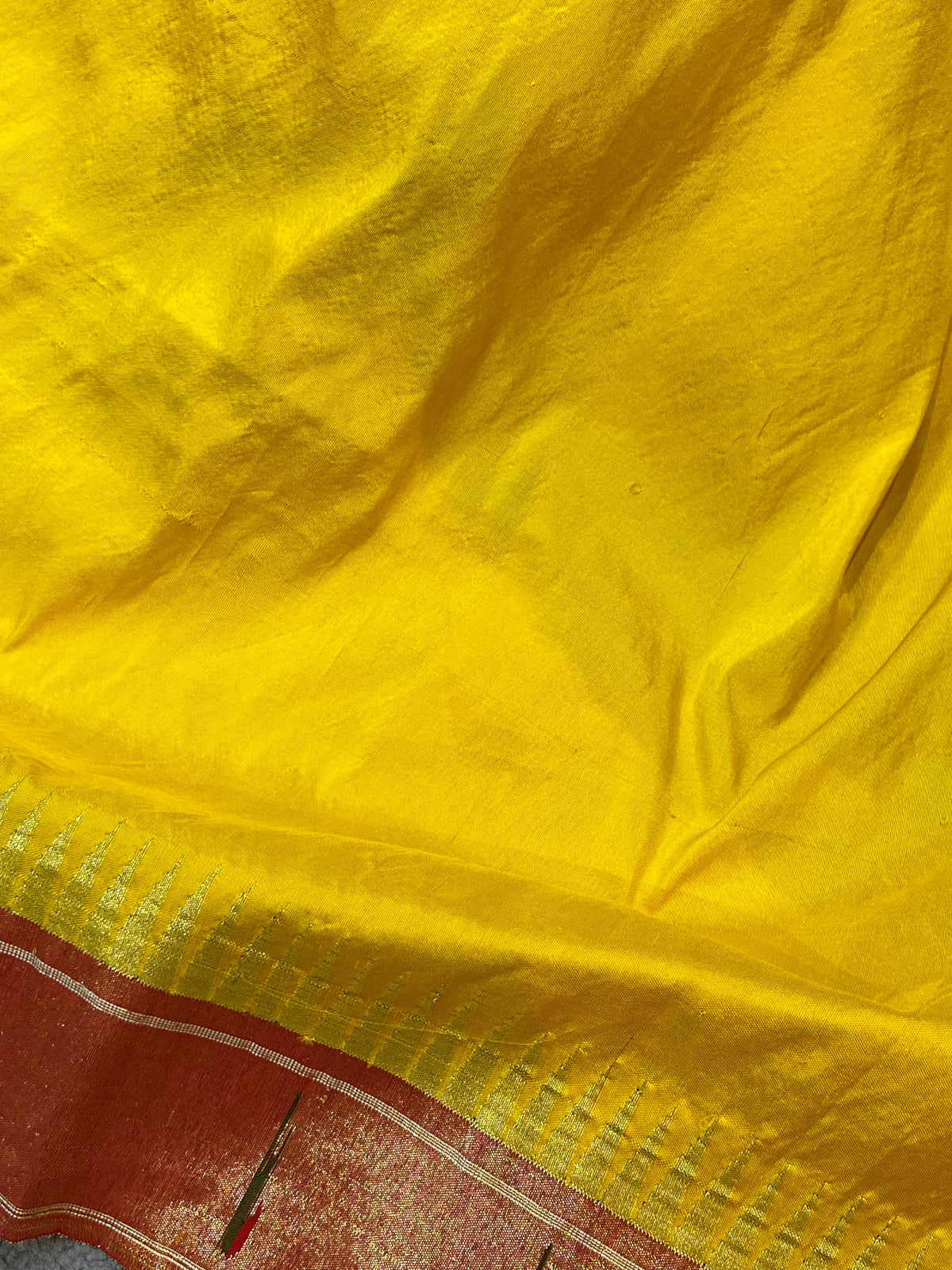 YELLOW SILK PURE HANDLOOM PAITHANI SAREE