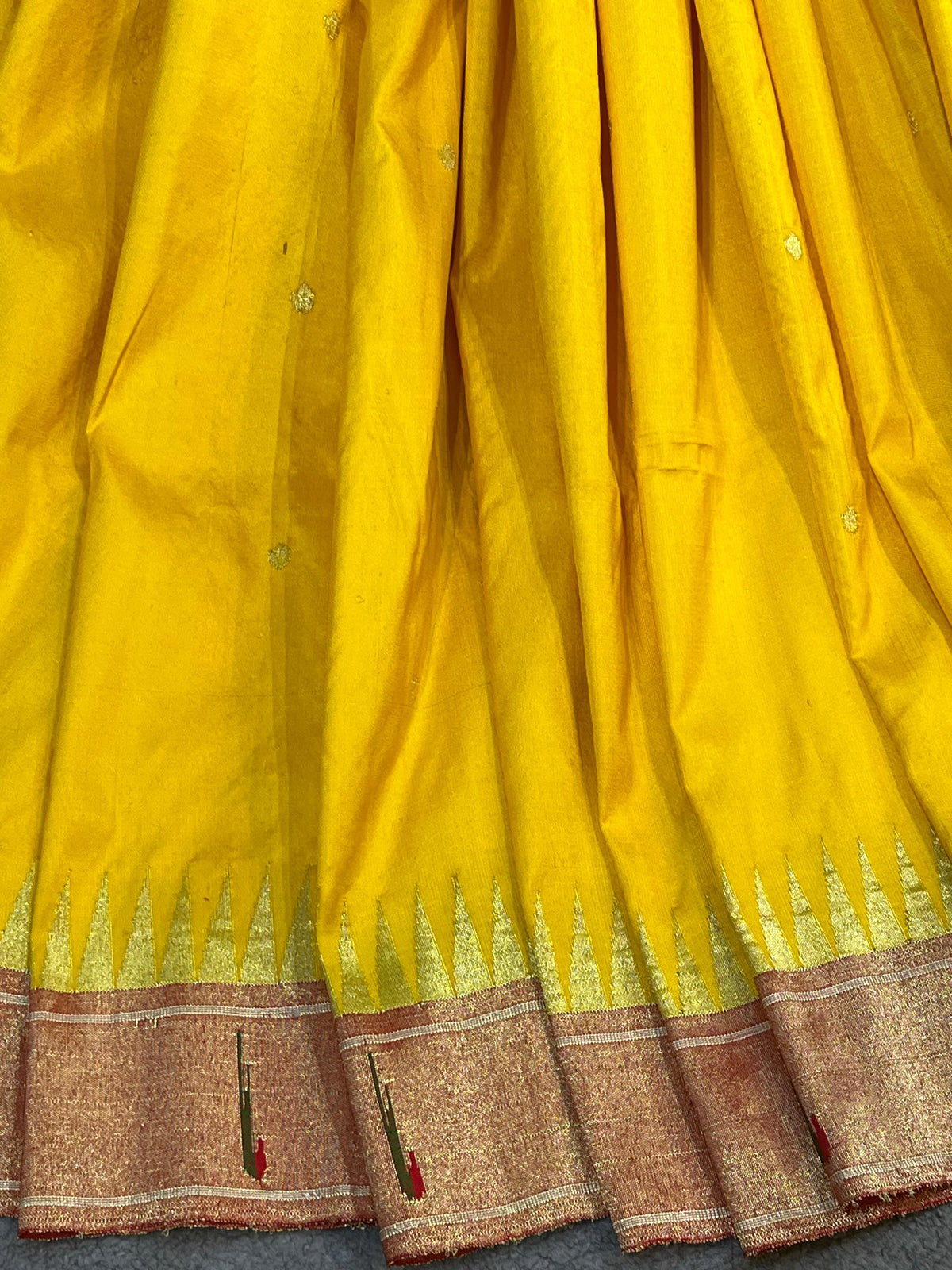 YELLOW SILK PURE HANDLOOM PAITHANI SAREE