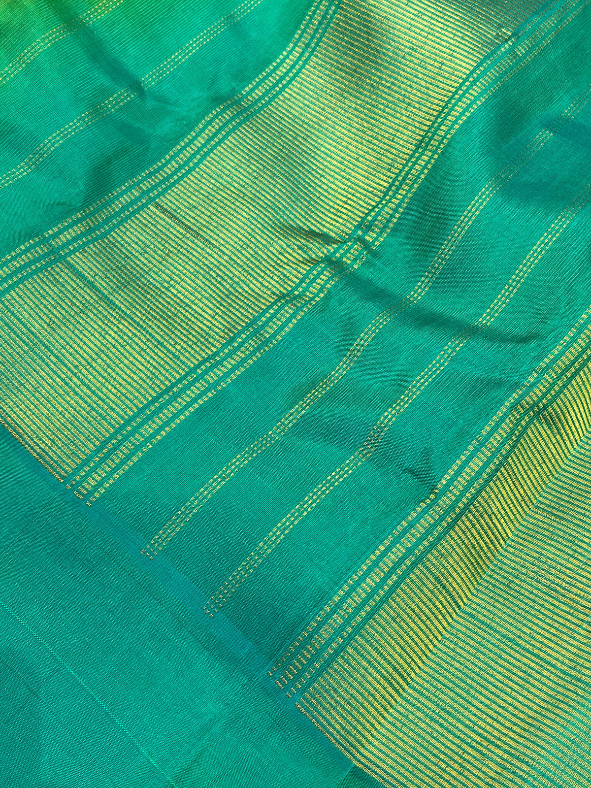YELLOW SILK PURE HANDLOOM GADWAL SAREE