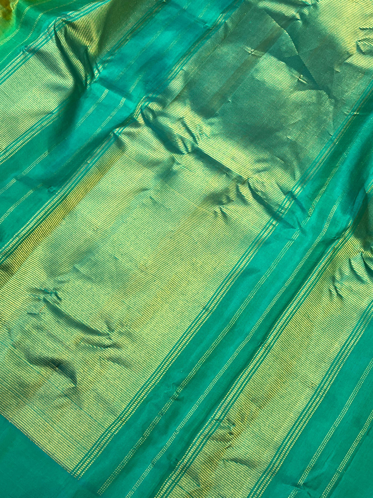 YELLOW SILK PURE HANDLOOM GADWAL SAREE