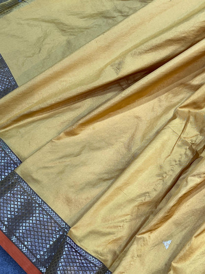 YELLOW SILK PURE HANDLOOM PAITHANI SAREE