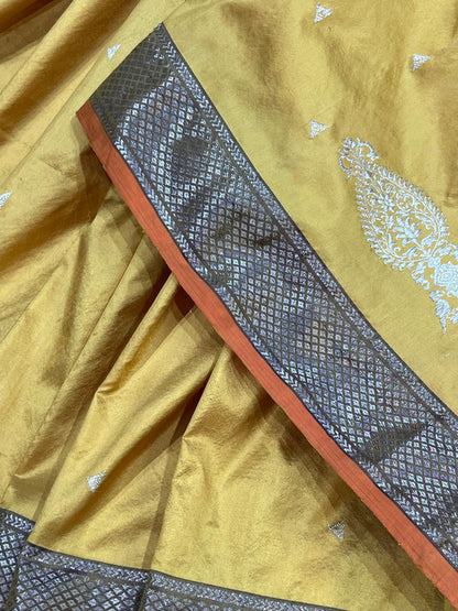 YELLOW SILK PURE HANDLOOM PAITHANI SAREE