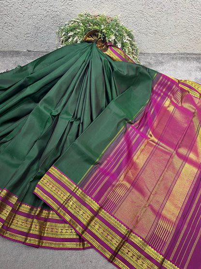 GREEN SILK PURE HANDLOOM  KANJIVARAM SAREE