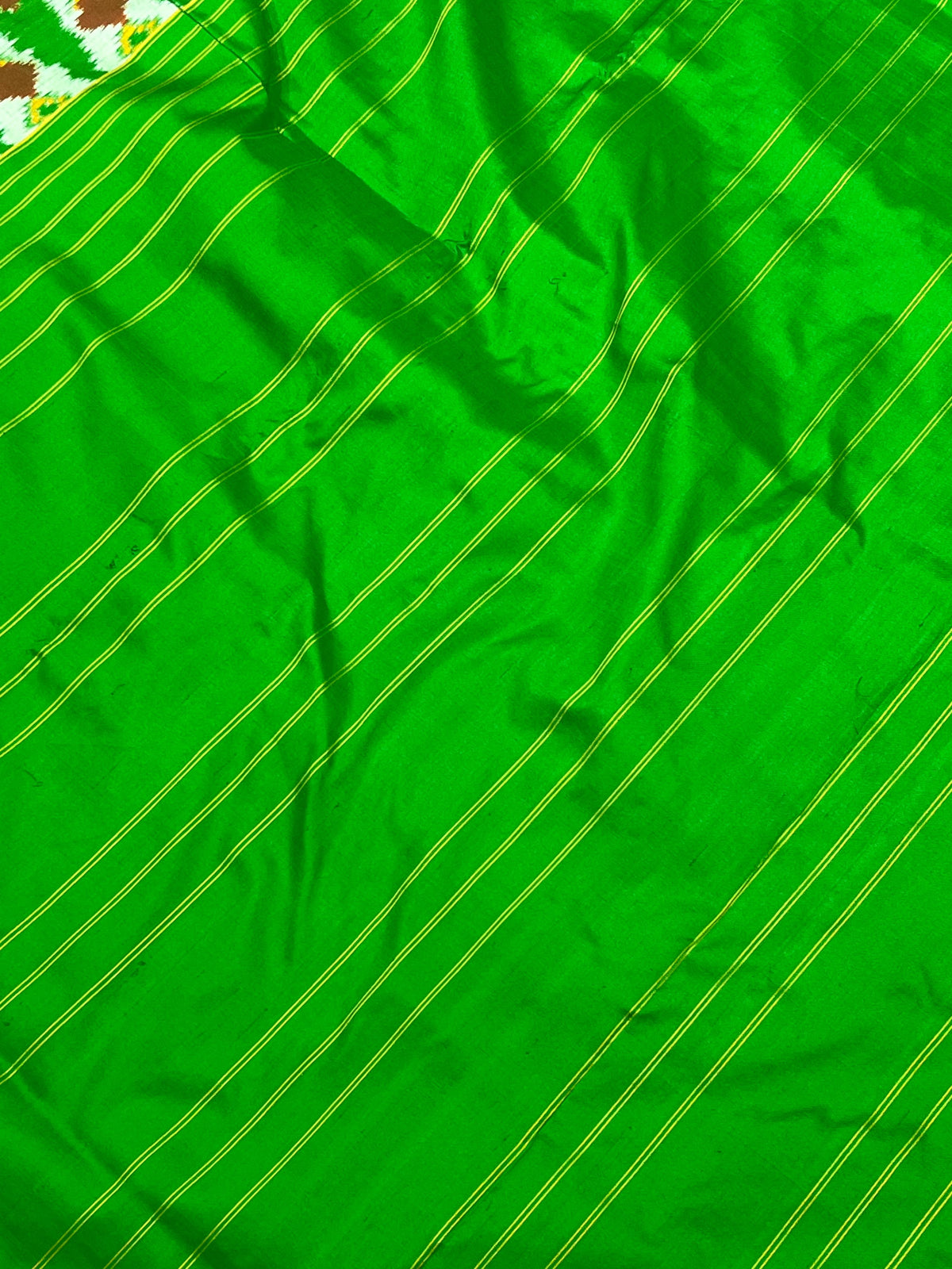 GREEN SILK PURE HANDLOOM IKKAT SAREE
