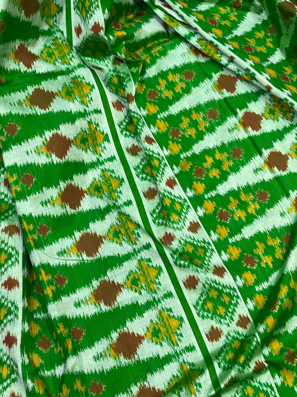 GREEN SILK PURE HANDLOOM IKKAT SAREE