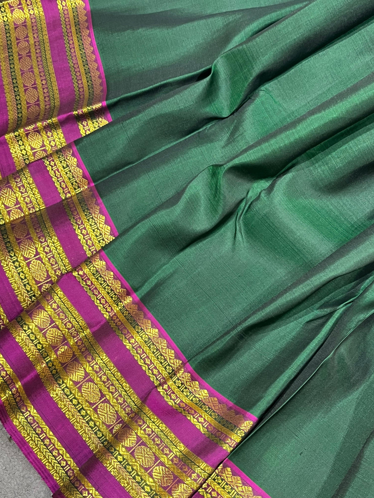 GREEN SILK PURE HANDLOOM  KANJIVARAM SAREE