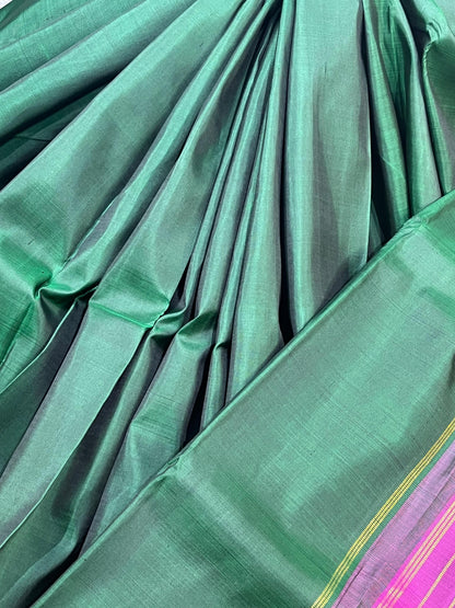 GREEN SILK PURE HANDLOOM  KANJIVARAM SAREE
