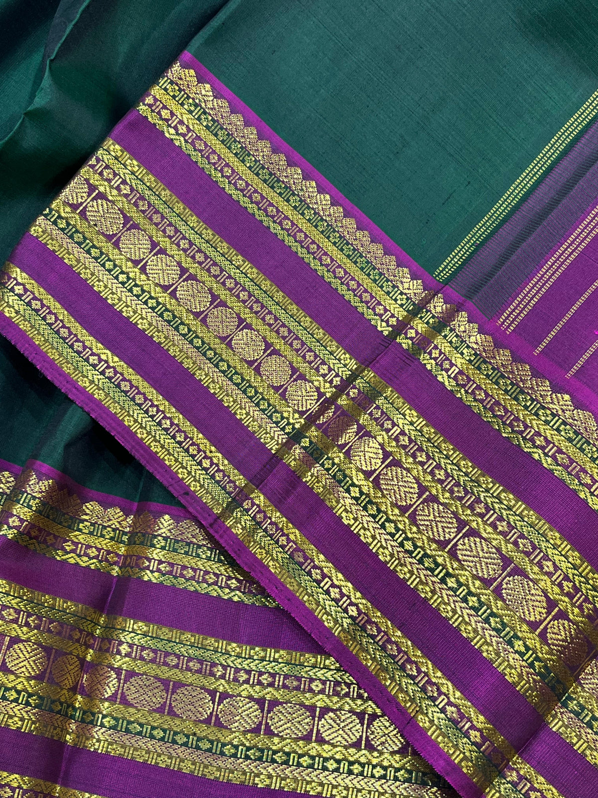 GREEN SILK PURE HANDLOOM  KANJIVARAM SAREE