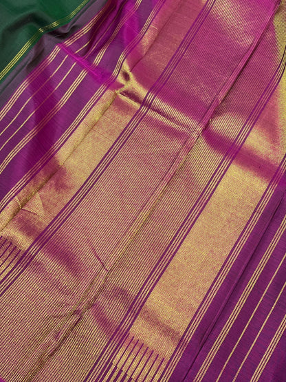 GREEN SILK PURE HANDLOOM  KANJIVARAM SAREE