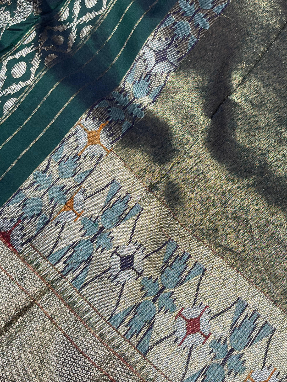 GREEN MULBERRY SILK PURE HANDLOOM PAITHANI SAREE