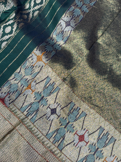GREEN MULBERRY SILK PURE HANDLOOM PAITHANI SAREE