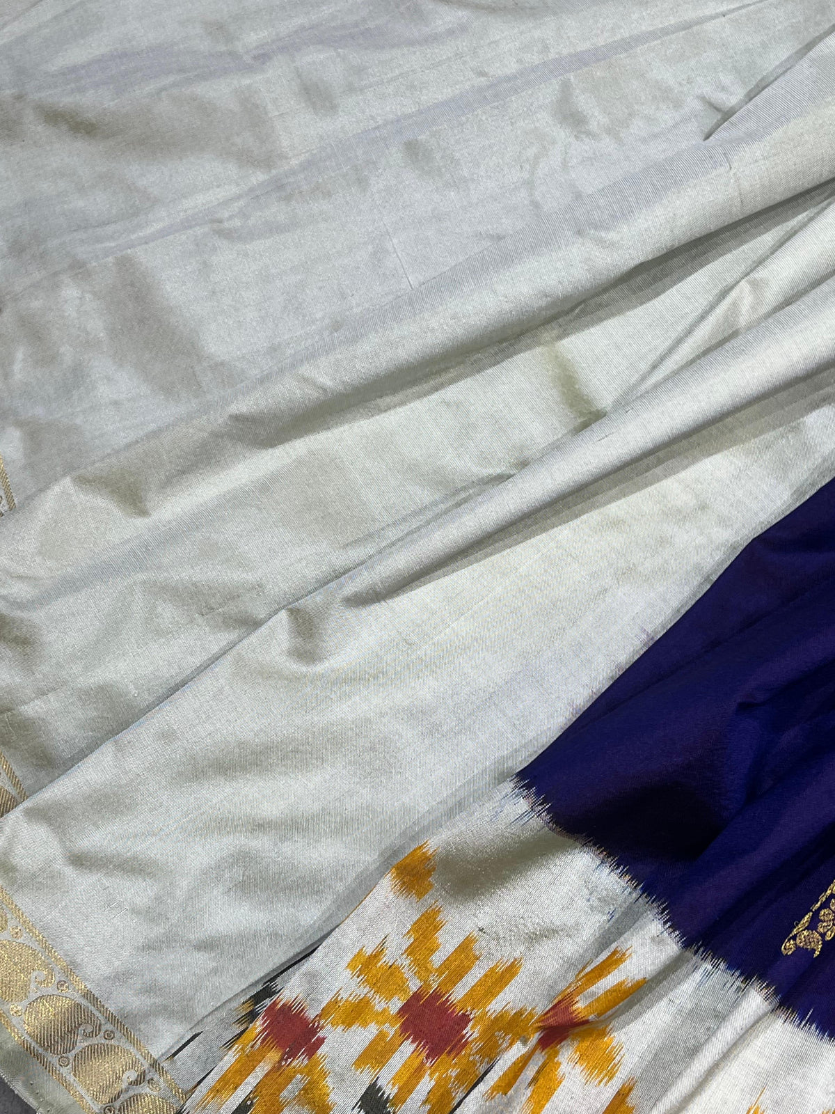 DEEP PURPLE SILK PURE HANDLOOM IKKAT SAREE