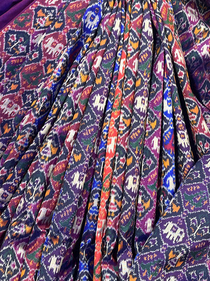 RANGCART SILK PURE HANDLOOM IKKAT SAREE