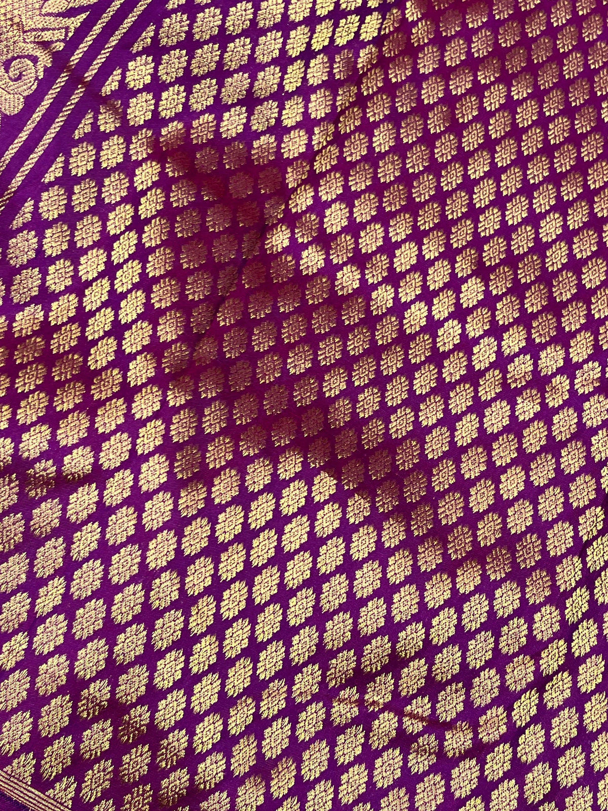 LAVENDER SILK PURE HANDLOOM IKKAT SAREE