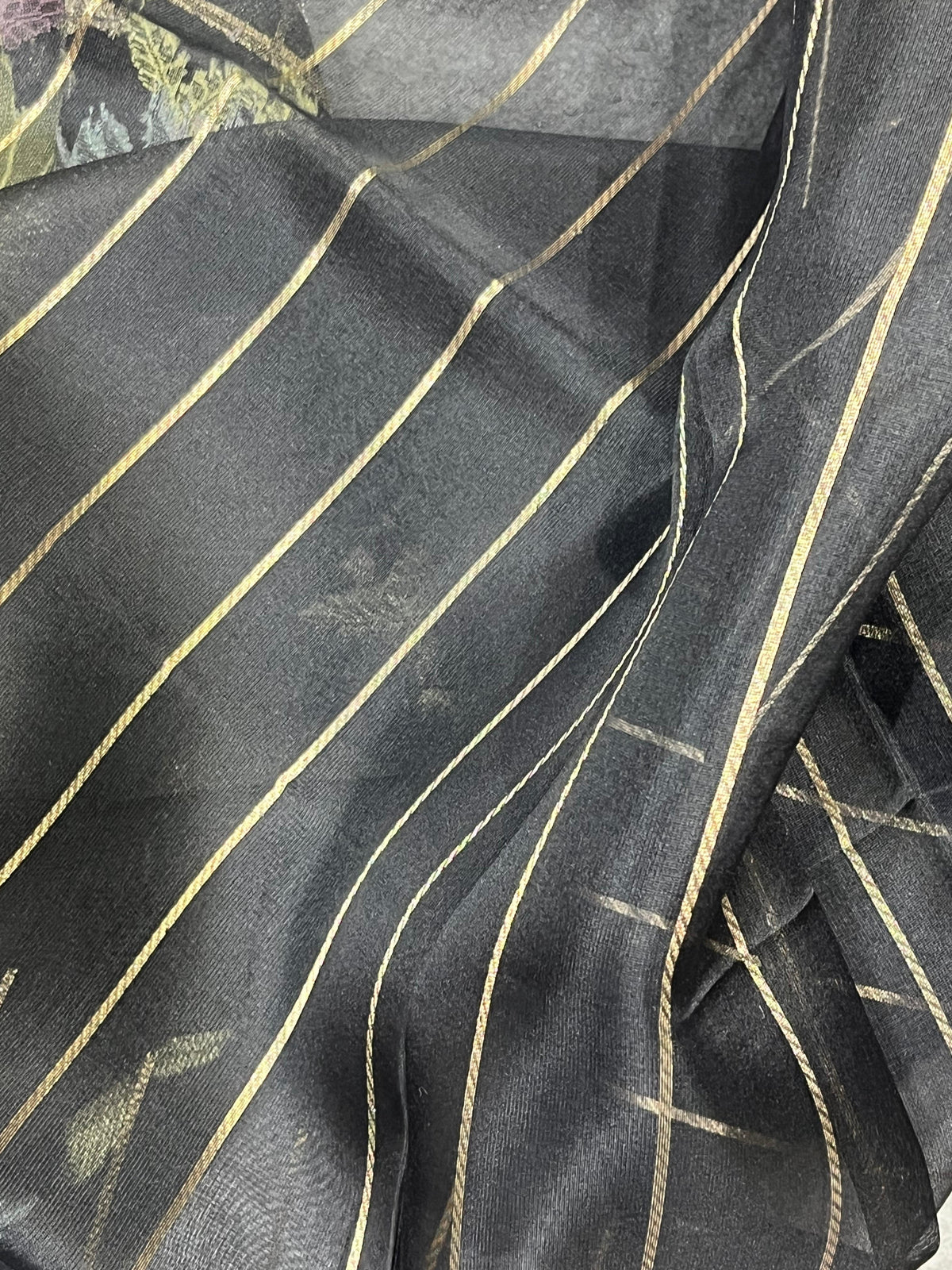 GREY KORA SILK PURE HNADLOOM BANARASI SAREE