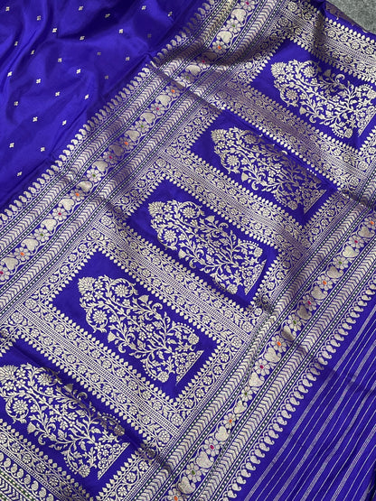 ROYAL VOILET SILK PURE HANDLOOM BANARASI SAREE