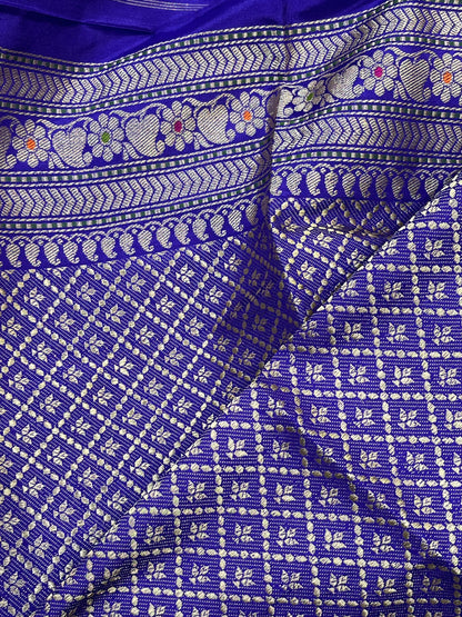 ROYAL VOILET SILK PURE HANDLOOM BANARASI SAREE