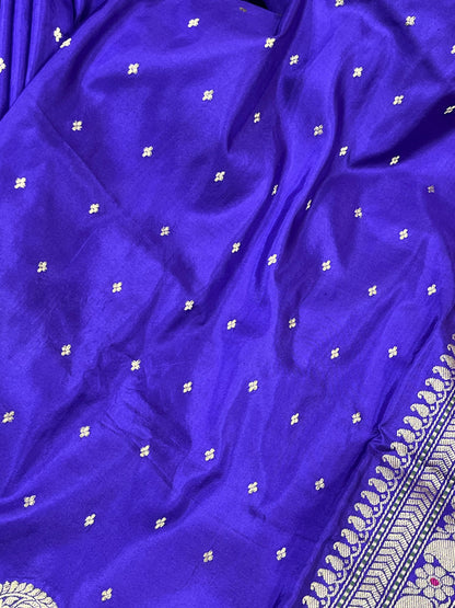 ROYAL VOILET SILK PURE HANDLOOM BANARASI SAREE