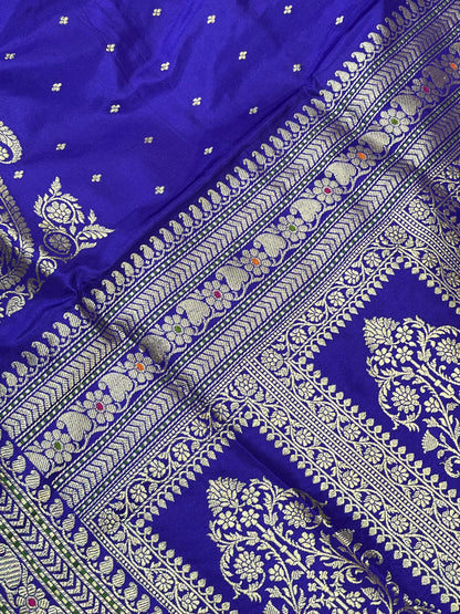 ROYAL VOILET SILK PURE HANDLOOM BANARASI SAREE