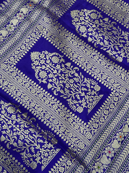 ROYAL VOILET SILK PURE HANDLOOM BANARASI SAREE