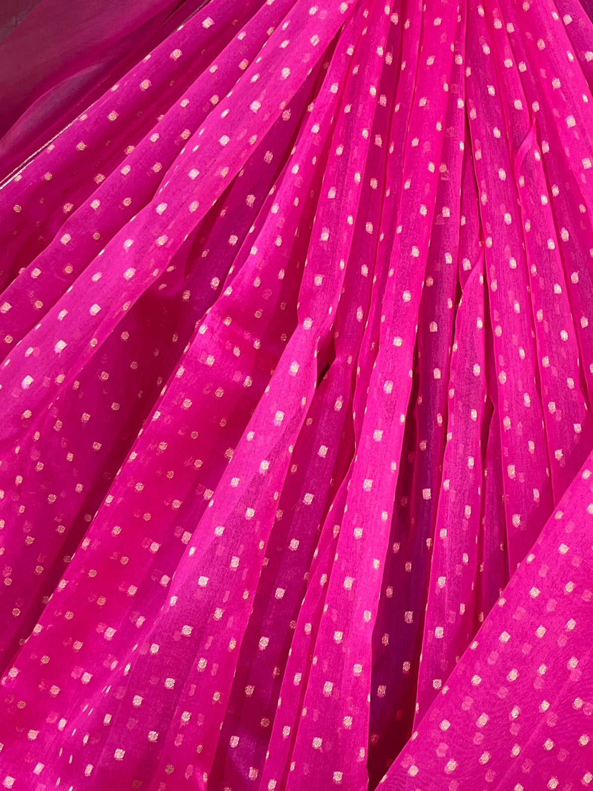 RANI PINK KORA PURE HANDLOOM BANARASI SAREE