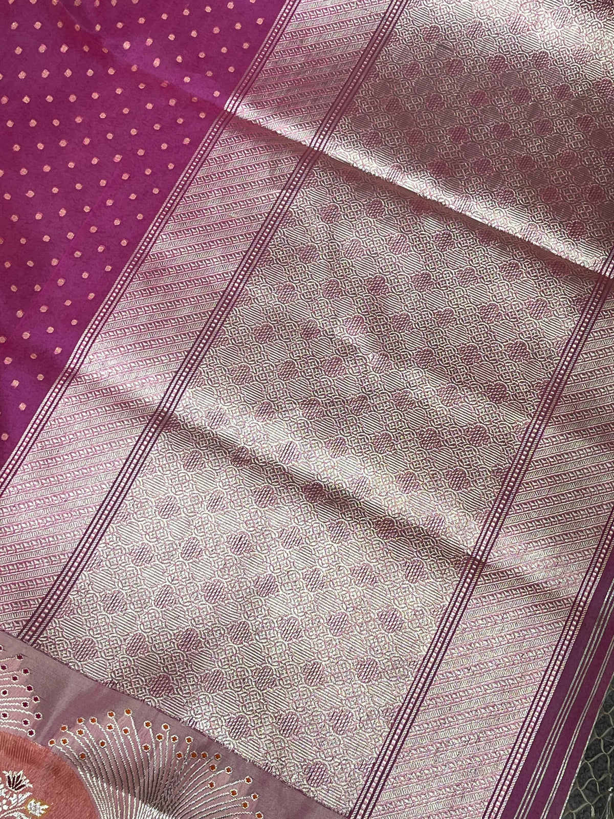 RANI PINK KORA PURE HANDLOOM BANARASI SAREE