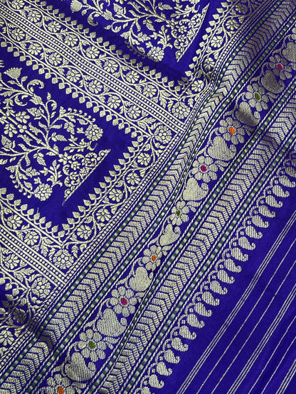 ROYAL VOILET SILK PURE HANDLOOM BANARASI SAREE