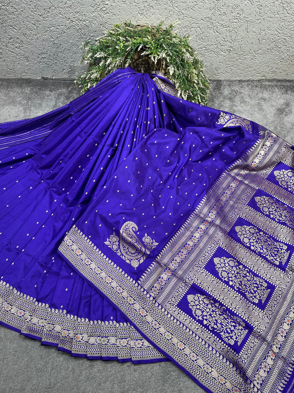 ROYAL VOILET SILK PURE HANDLOOM BANARASI SAREE