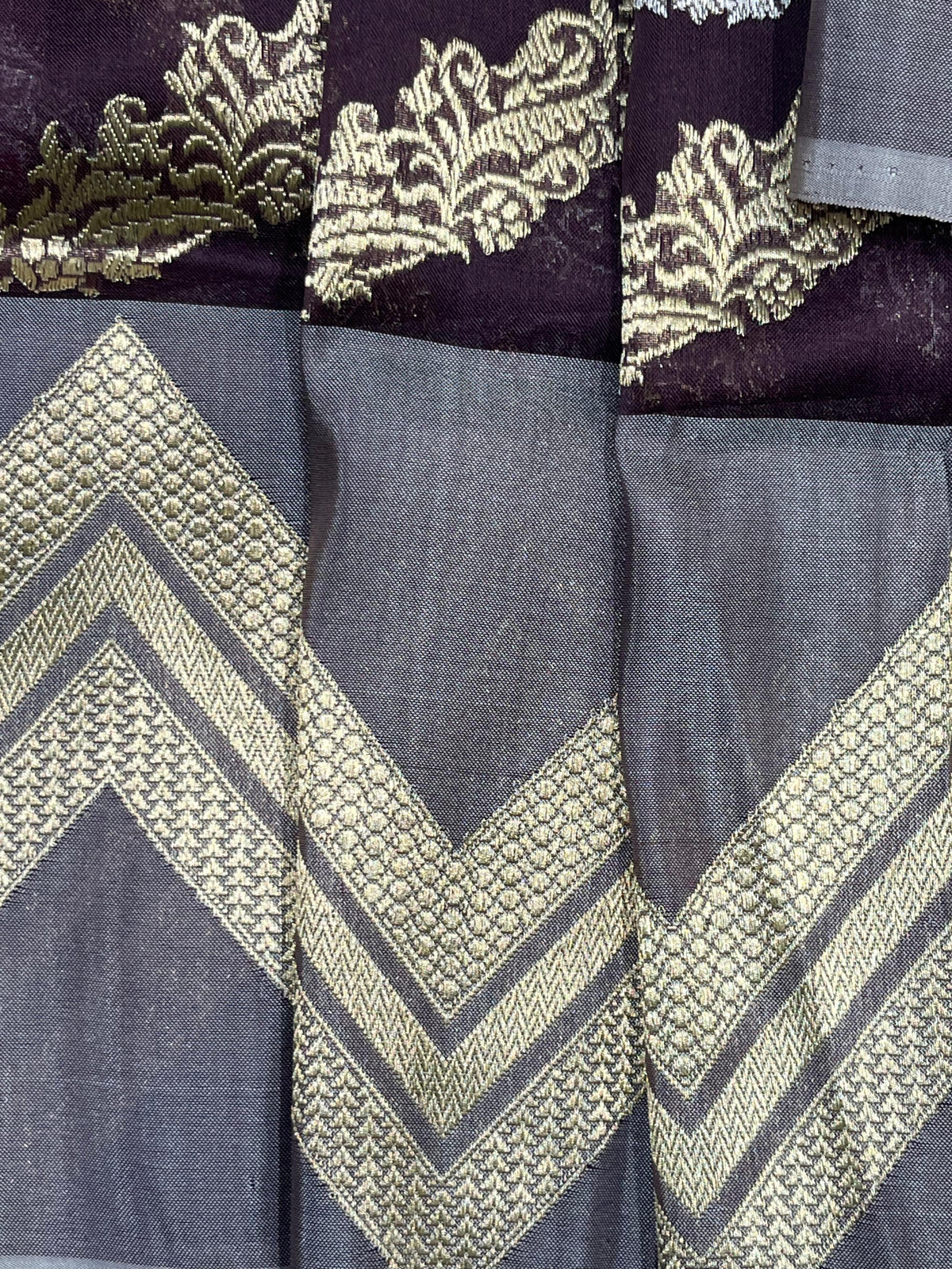 PLUM PURPLE KORA PURE HANDLOOM BANARASI SAREE