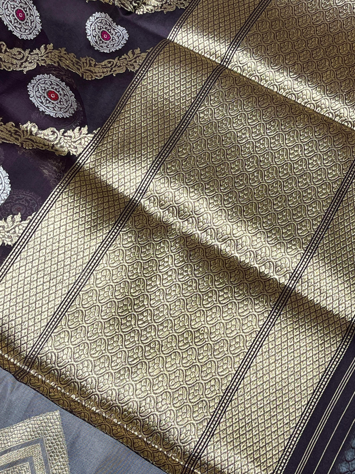 PLUM PURPLE KORA PURE HANDLOOM BANARASI SAREE