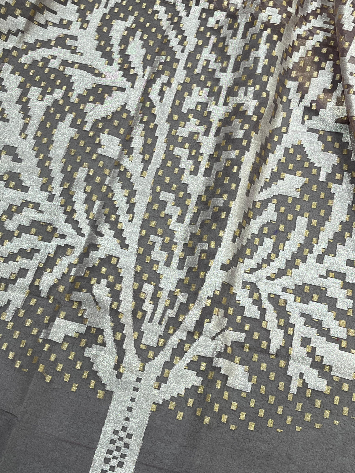 MAUVE KORA PURE HANDLOOM BANARASI SAREE