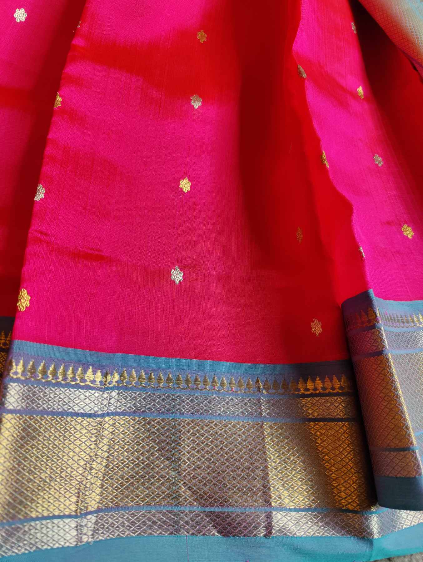 PINK SILK PURE HANDLOOM CHANDERI SAREE
