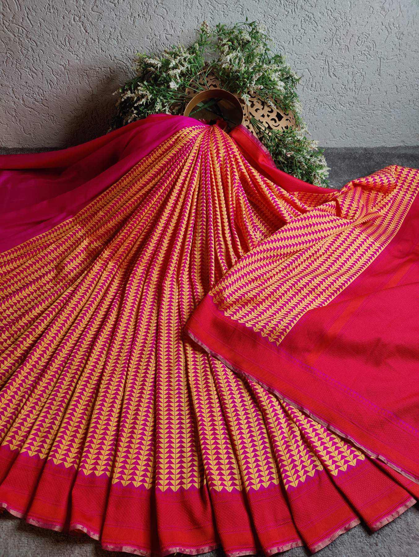PINK SPUN SILK PURE HANDLOOM  BANARASI SAREE
