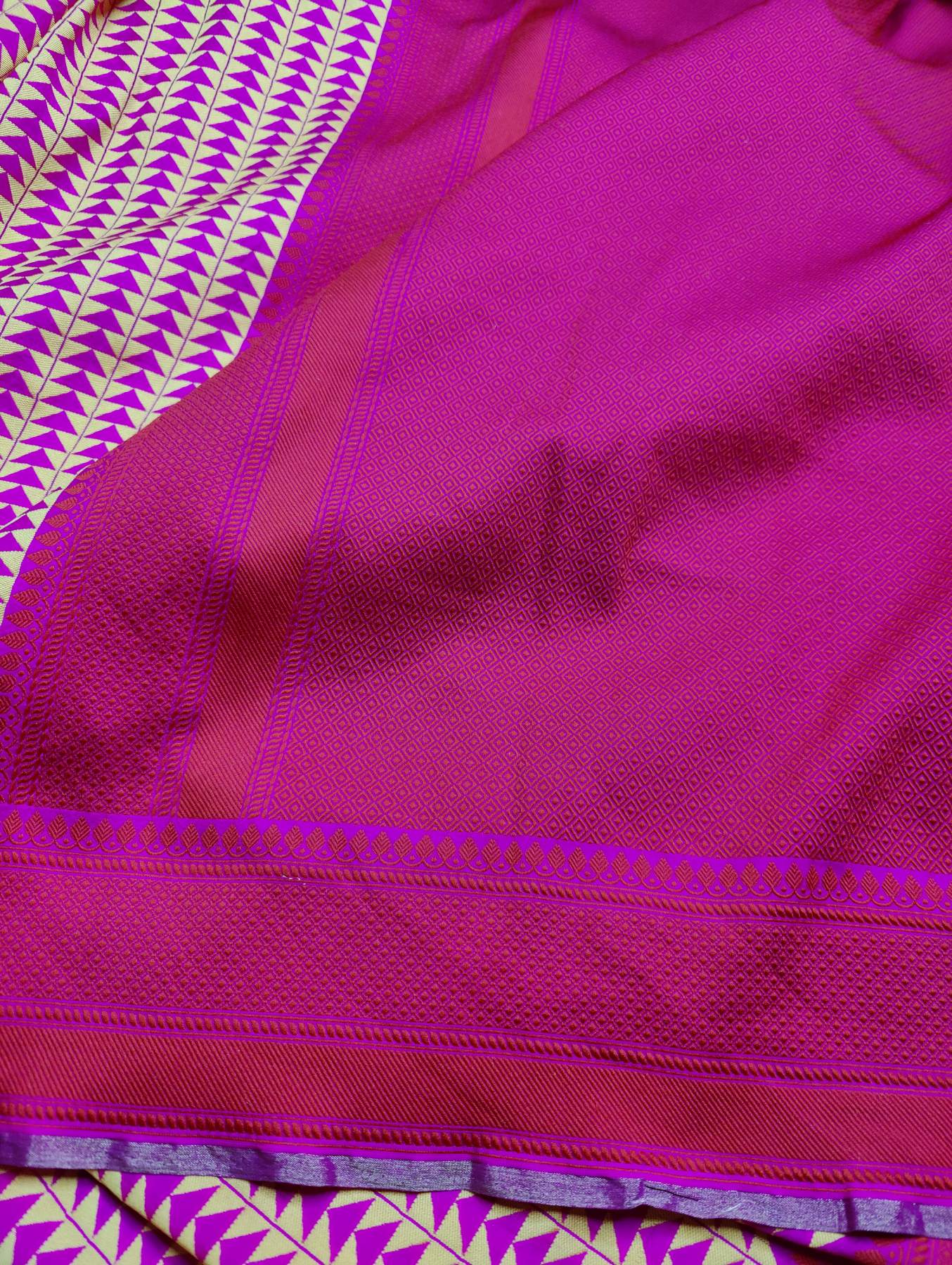 PINK SPUN SILK PURE HANDLOOM  BANARASI SAREE