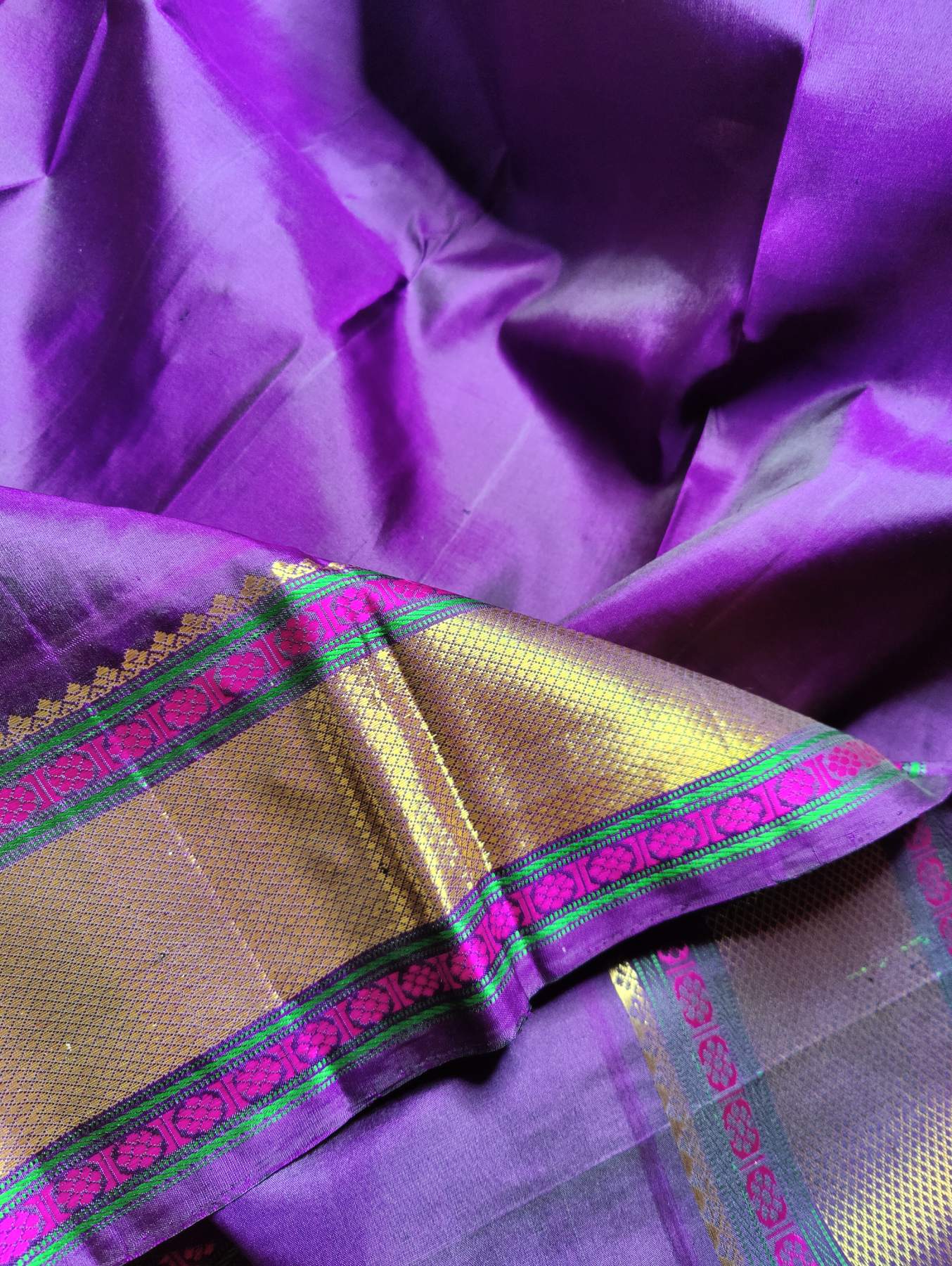 LIGHT CORAL SILK PURE HANDLOOM KANJIVARAM SAREE