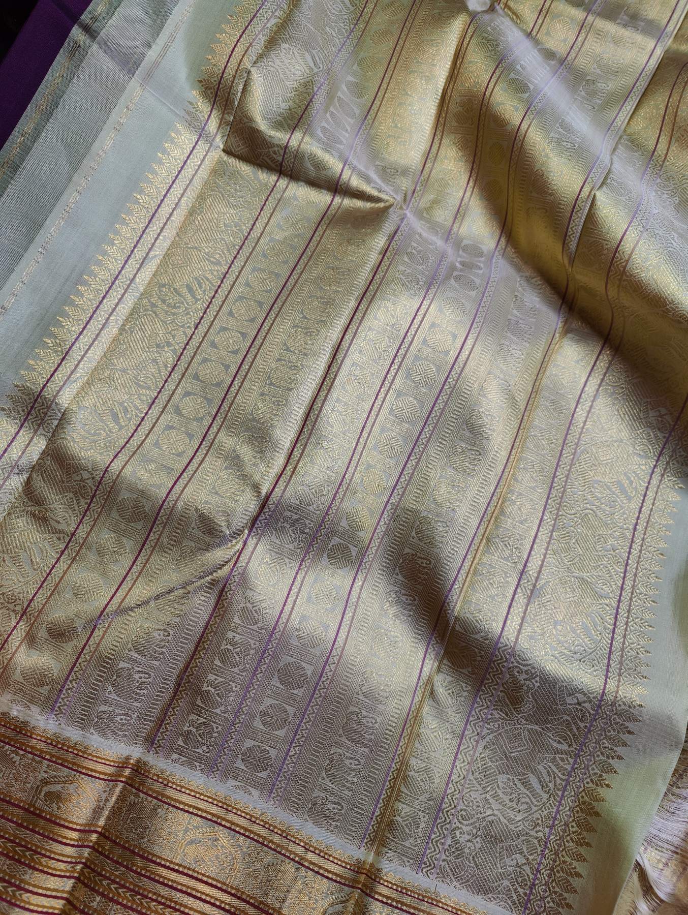 DARK WINE SILK PURE HANDLOOM KANJIVARAM SAREE