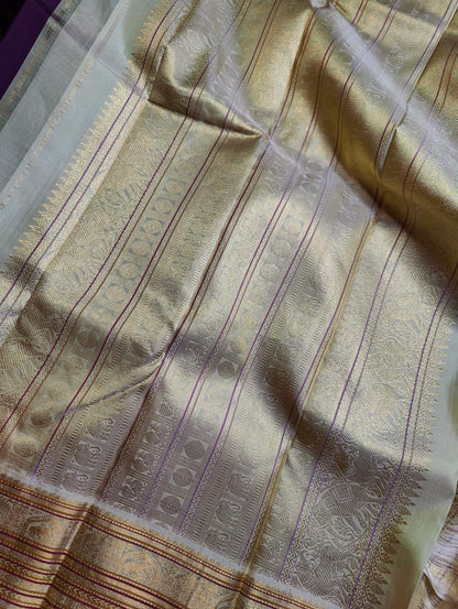 DARK WINE SILK PURE HANDLOOM KANJIVARAM SAREE