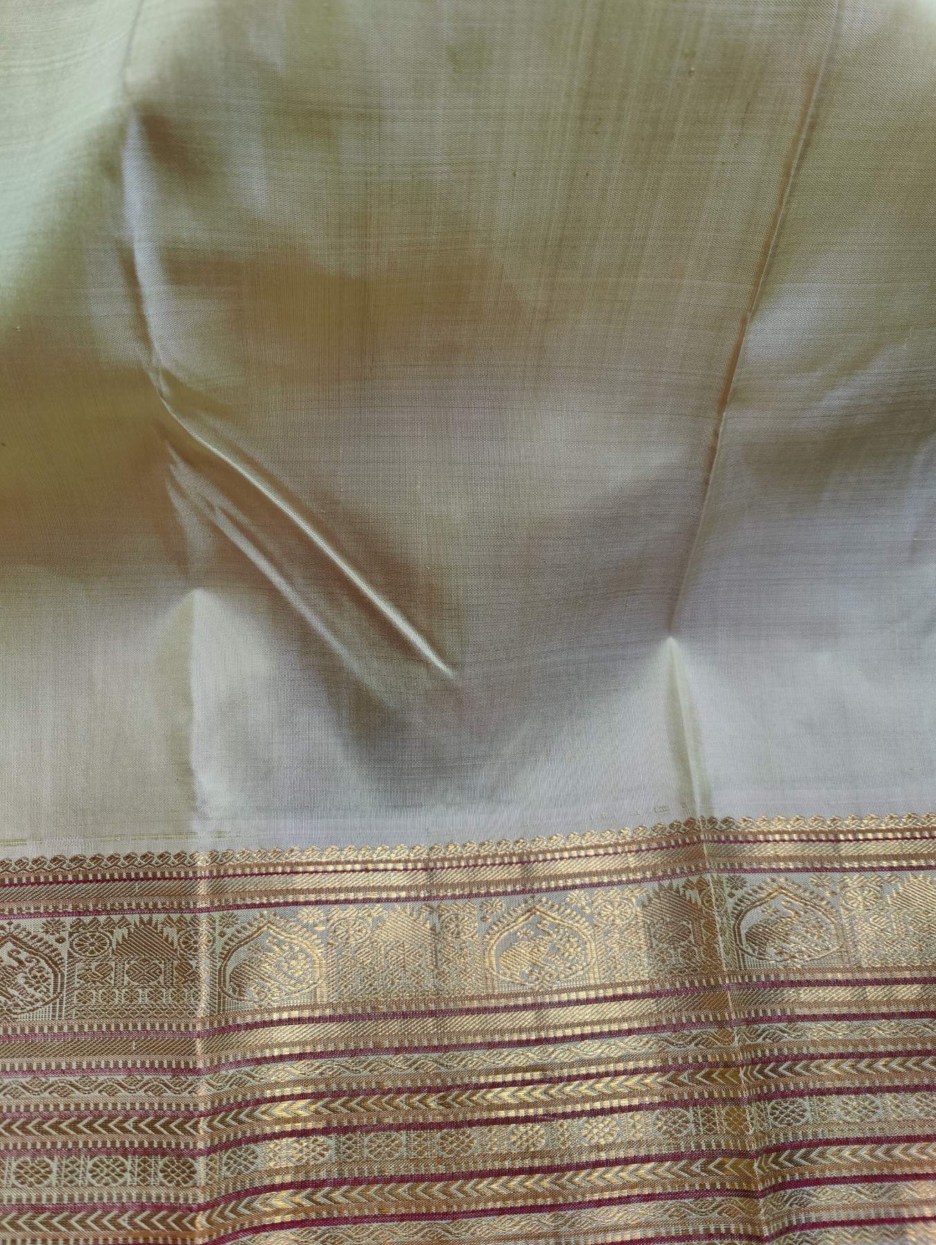 DARK WINE SILK PURE HANDLOOM KANJIVARAM SAREE