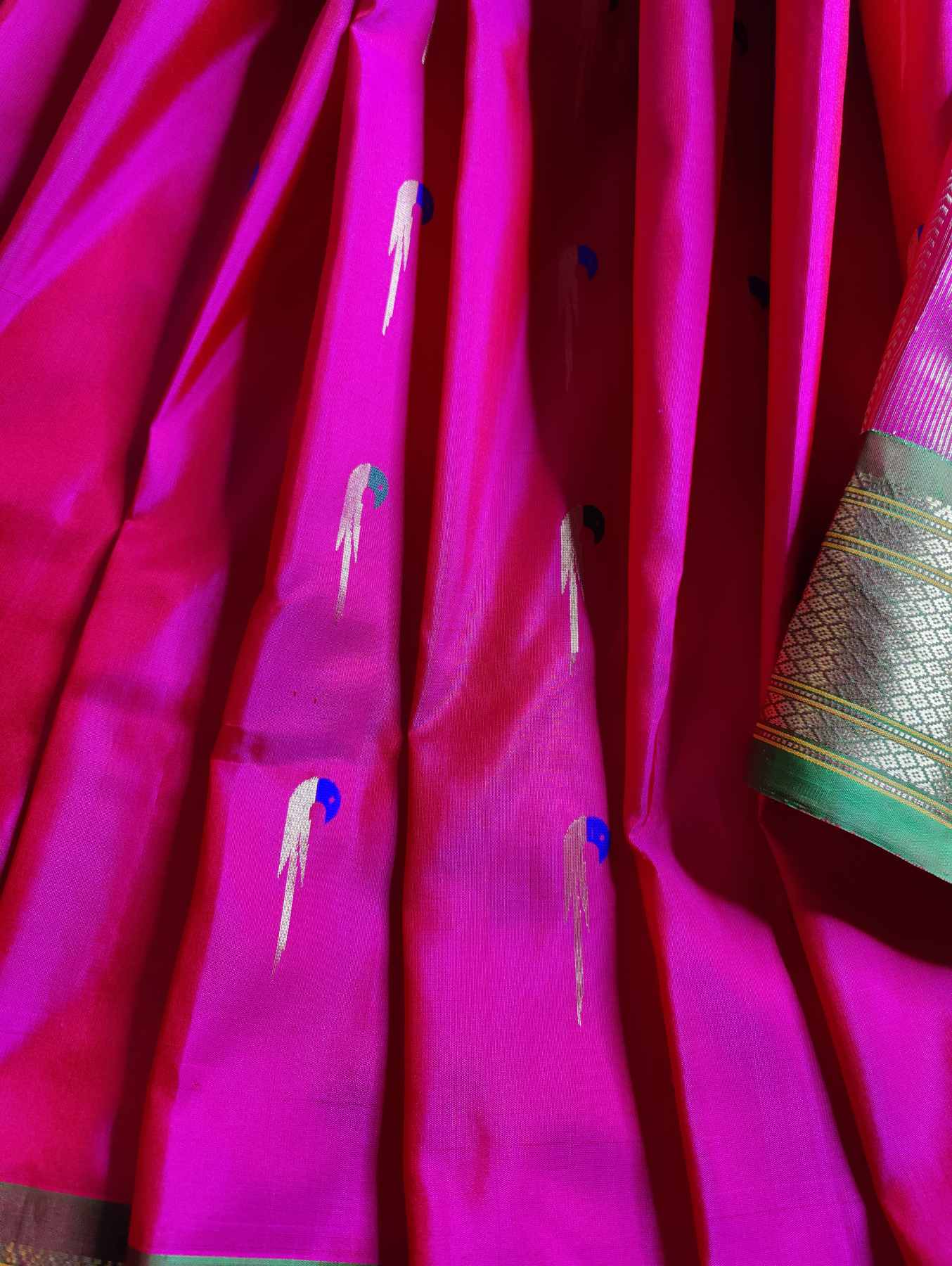 PINK  SILK PURE HANDLOOM PAITHANI SAREE