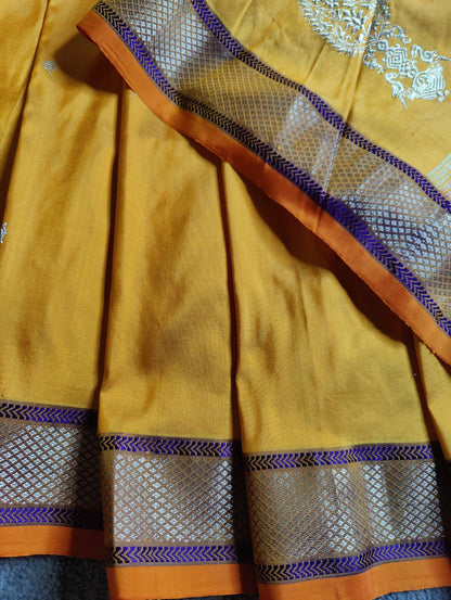 YELLOW SILK PURE HANDLOOM PAITHANI SAREE