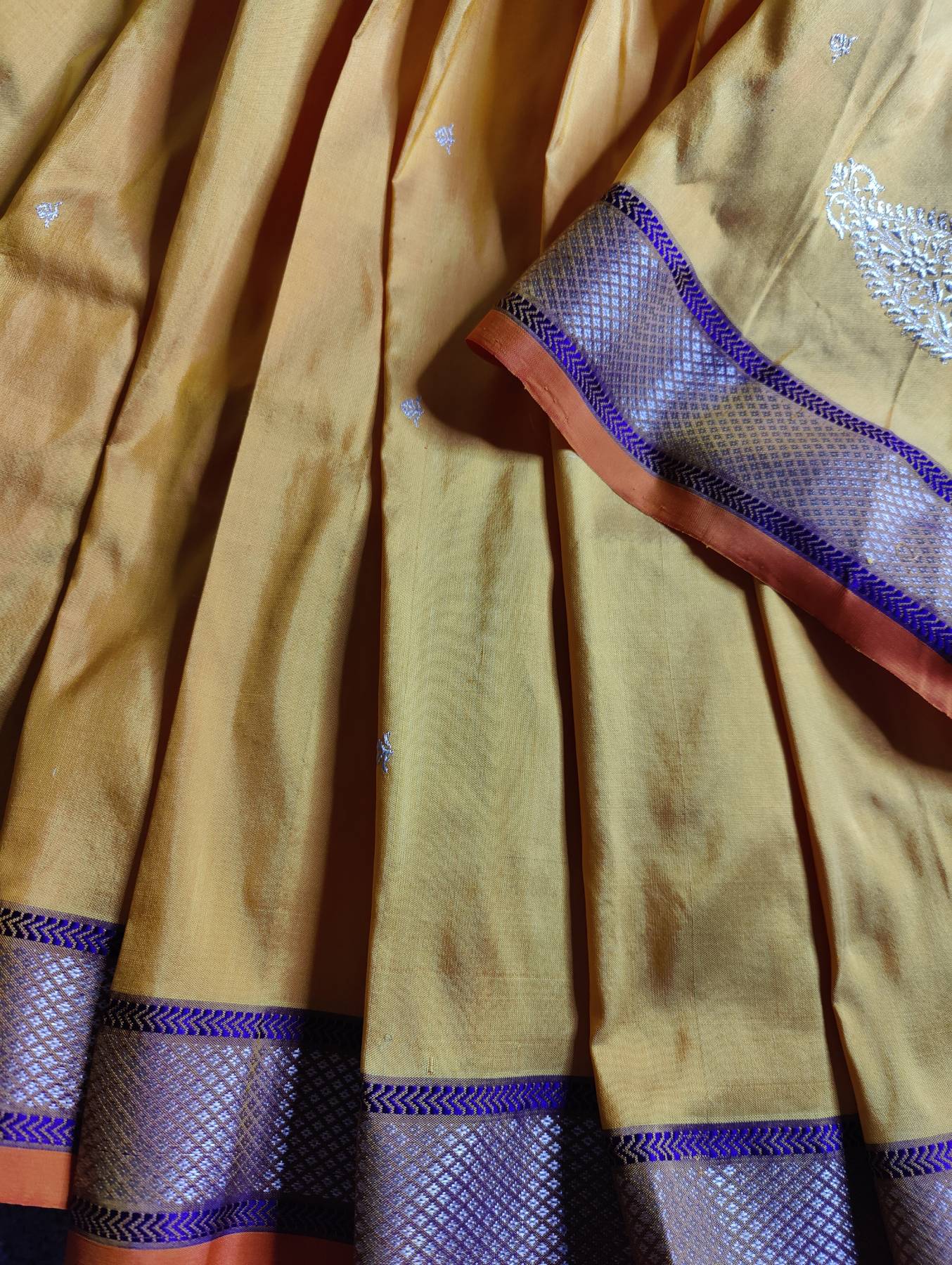 YELLOW SILK PURE HANDLOOM PAITHANI SAREE