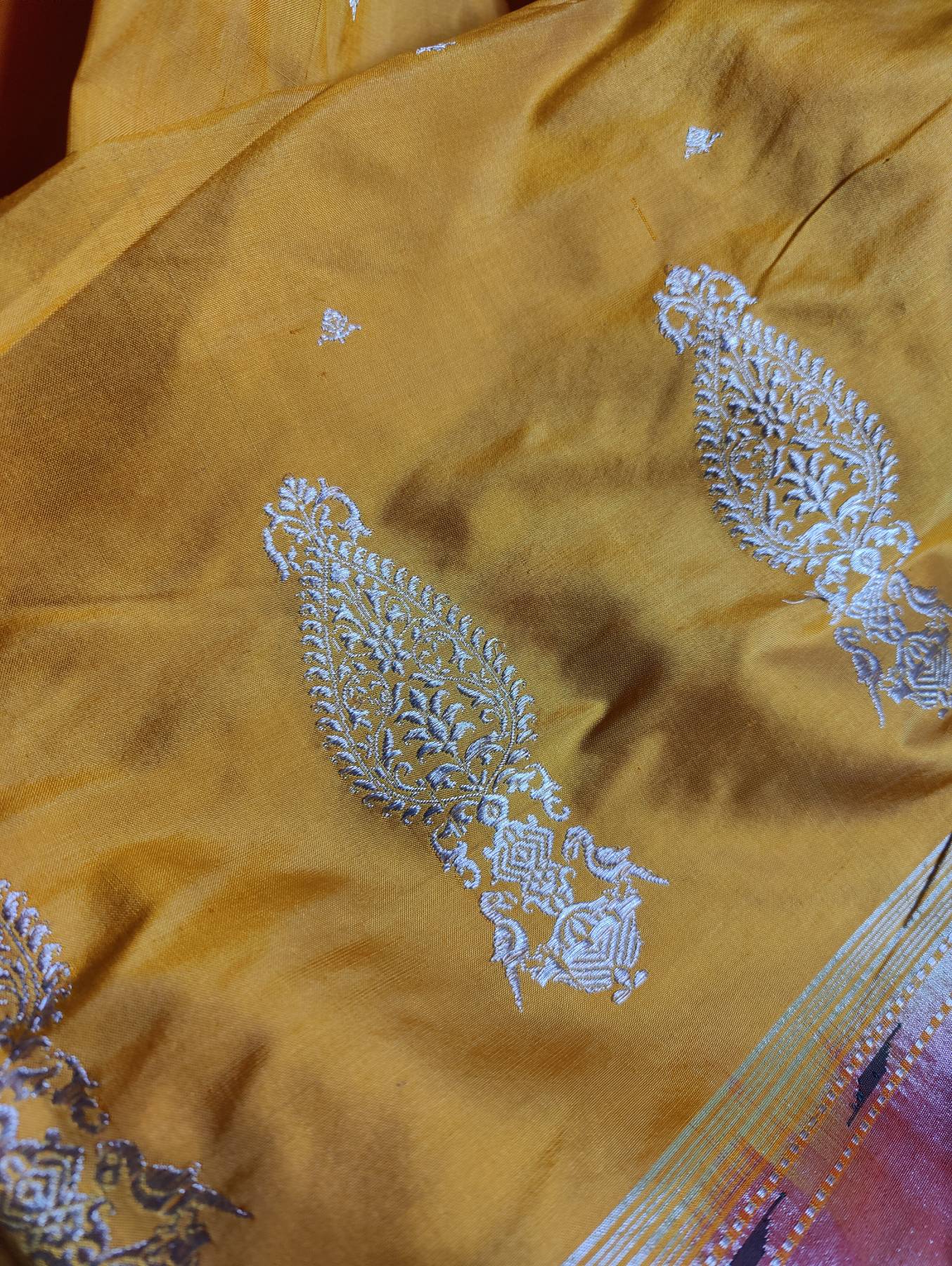 YELLOW SILK PURE HANDLOOM PAITHANI SAREE