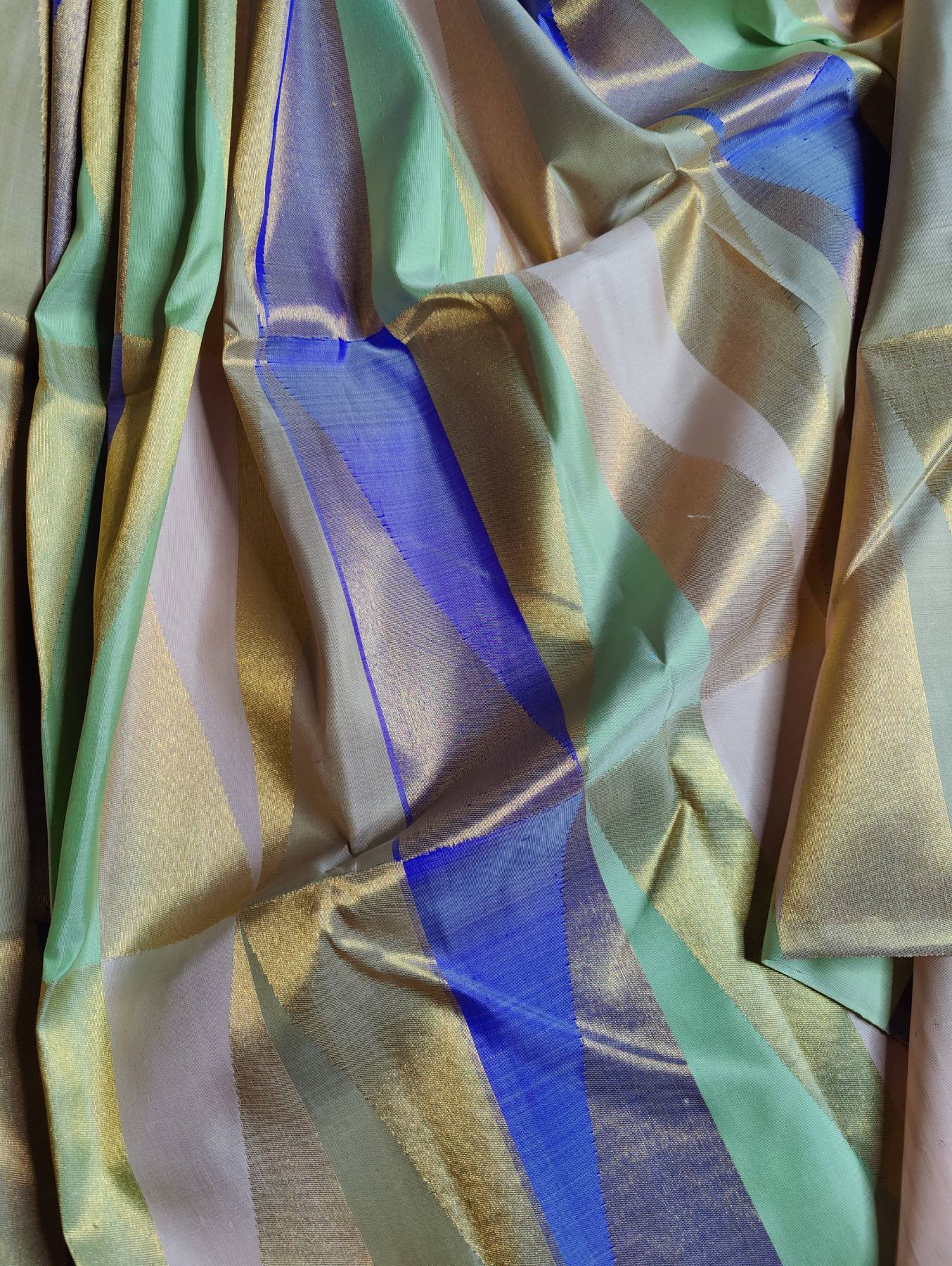 NUDE PINK SILK PURE HANDLOOM KANIVARAM SAREE