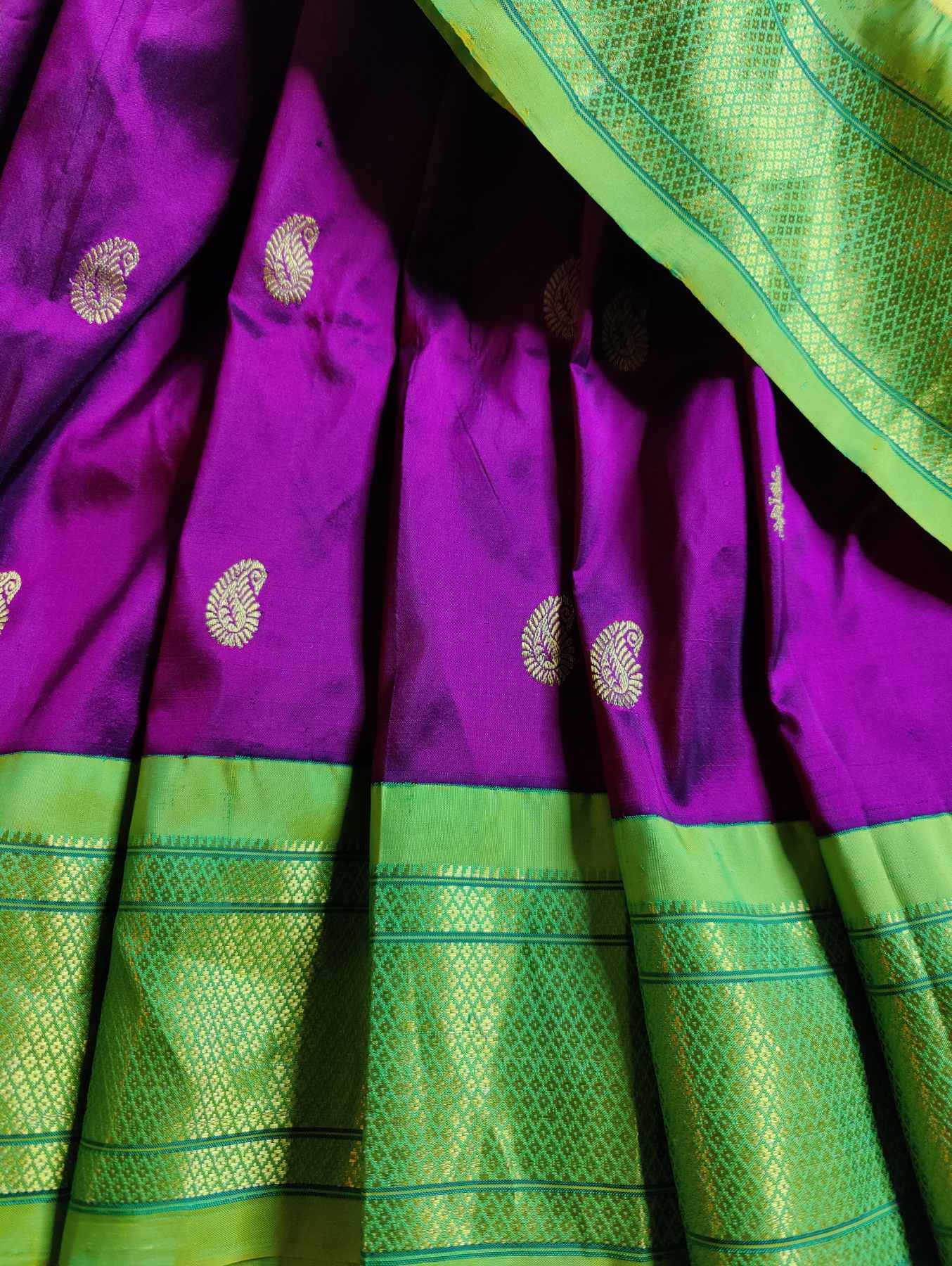 WINE SILK PURE HANDLOOM PAITHANI SAREE