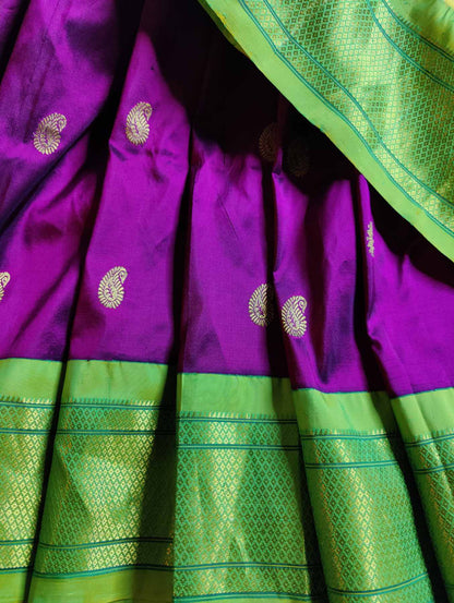 WINE SILK PURE HANDLOOM PAITHANI SAREE