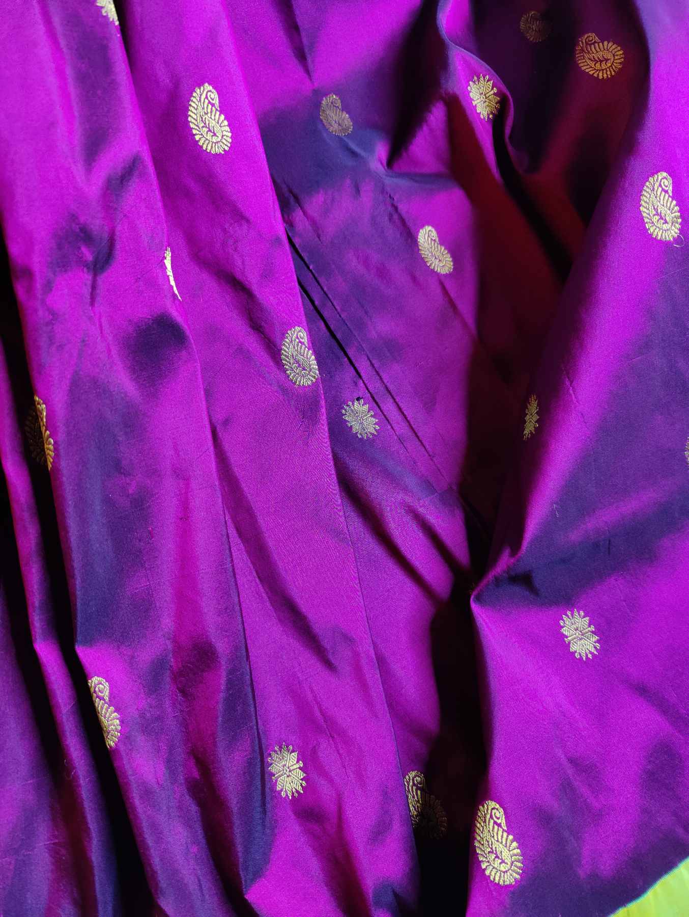 WINE SILK PURE HANDLOOM PAITHANI SAREE