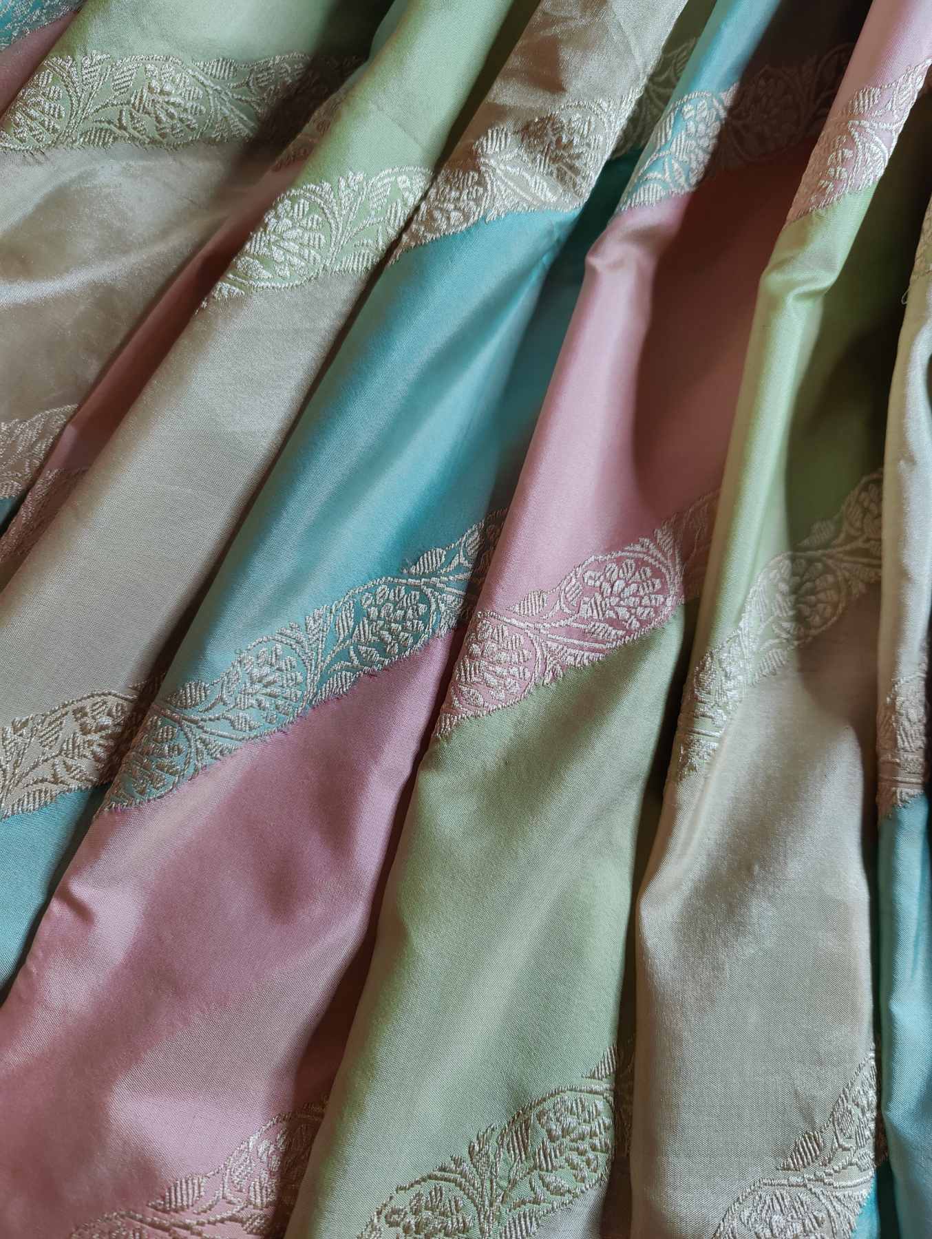 PASTEL RANGCART SILK  PURE HANDLOOM BANARASI SAREE