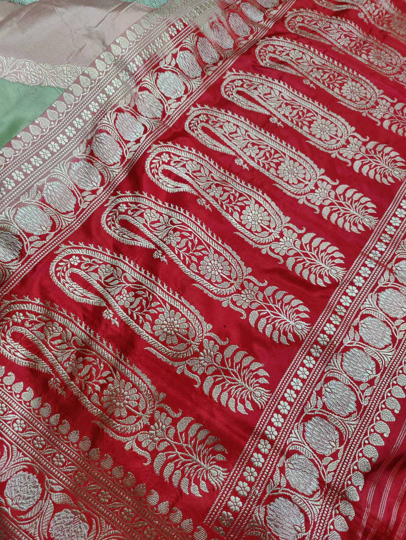 PASTEL RANGCART SILK  PURE HANDLOOM BANARASI SAREE